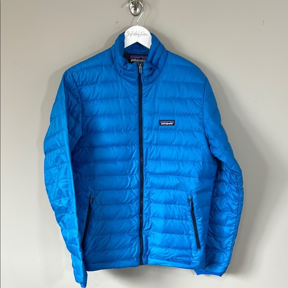 PATAGONIA Down Sweater Jacket Mens Lightweight Windproof Outdoor Travel Sz M - Picture 1 of 10